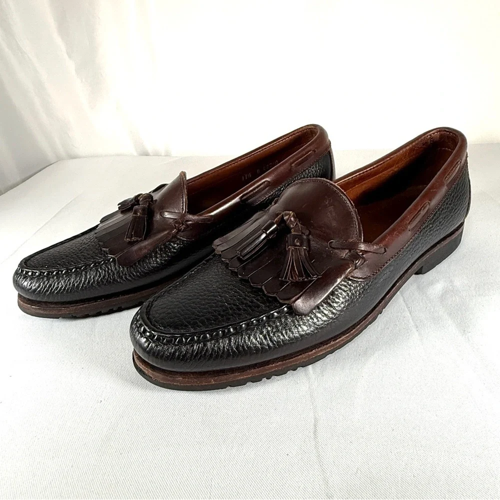 Allen Edmonds Black and Brown Leather Loafers